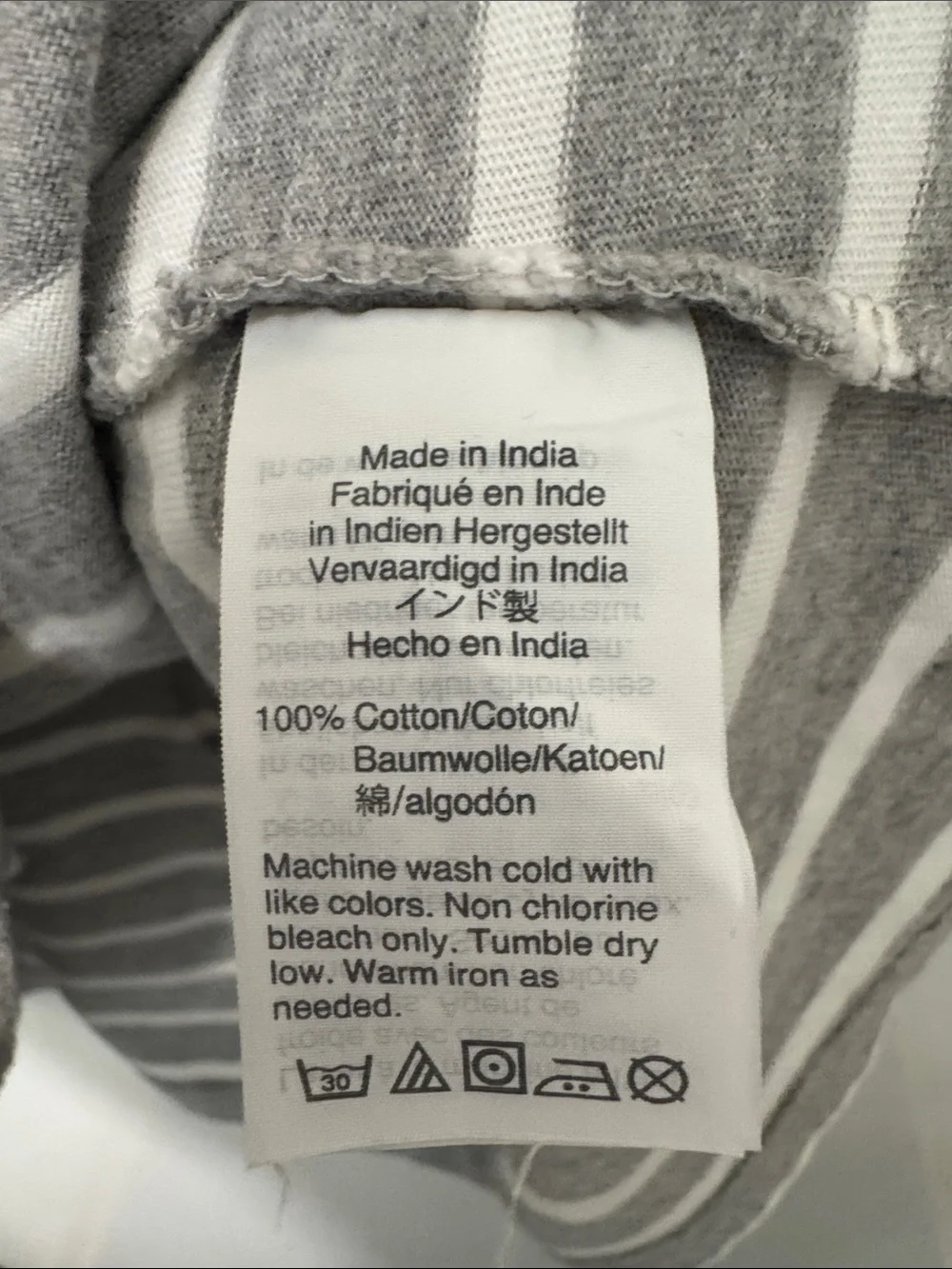 J Crew XL Gray & White Striped Ruffle-Sleeve Dress